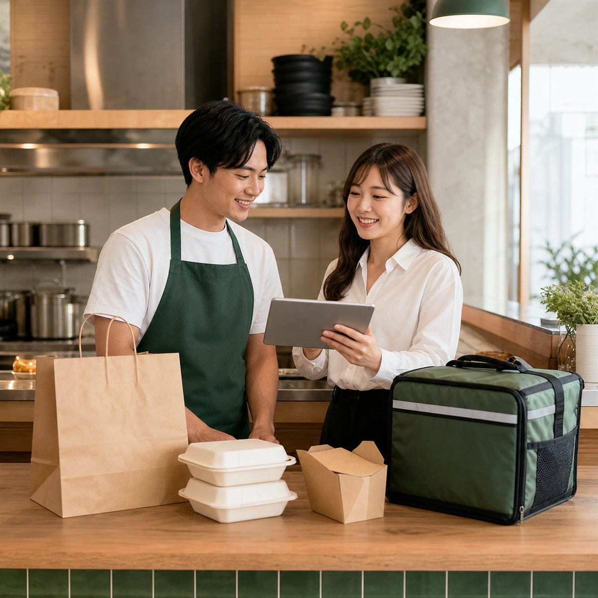 フードデリバリー導入を検討する店舗のイメージ